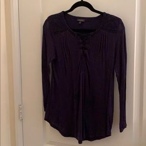 Like new lucky brand dark navy top